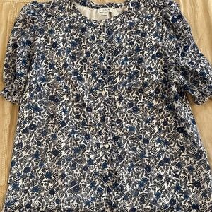 J Crew Factory Soft Gauze Puff-Sleeve Ruffle Top